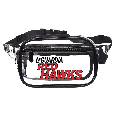 Clear Fanny Pack-LaGuardia Red Hawks Wordmark
