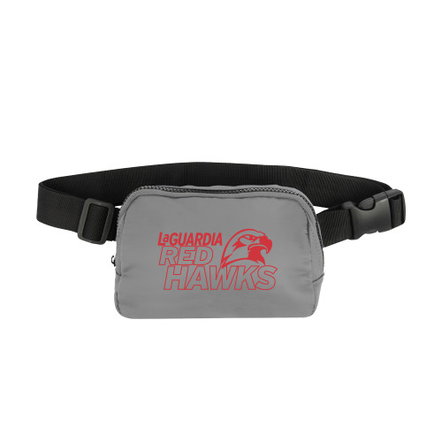 Anywhere Grey Belt Bag-LaGuardia CC Red Hawks with Mascot Head