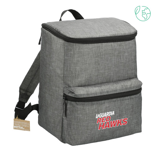 Excursion Charcoal Recycled 20 Can Backpack Cooler-LaGuardia Red Hawks Wordmark