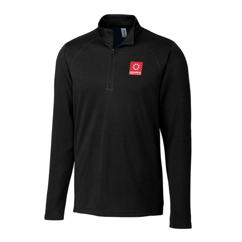 C&B Black Clique Ice Pique Half Zip-LaGuardia CC Square Mark