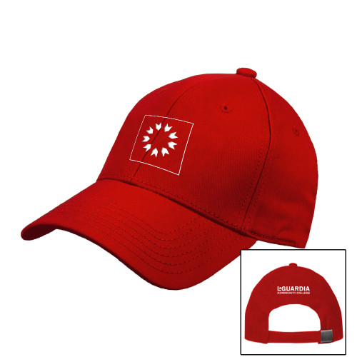 Red Structured Adjustable Pro Style Hat-LaGuardia CC Emblem