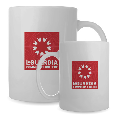 Full Color White Mug 15oz-LaGuardia CC Square Mark