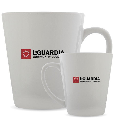 Full Color Latte Mug 12oz-LaGuardia CC Flat Wordmark
