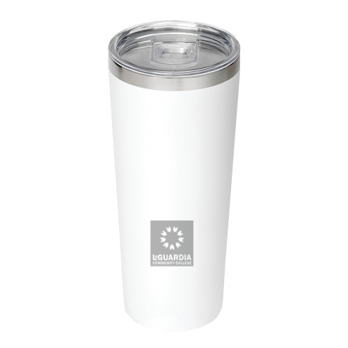 Thor Vacuum Insulated White Tumbler 22oz-LaGuardia CC Square Mark Engraved