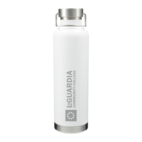 Thor Copper Vacuum Insulated White Bottle 32oz-LaGuardia CC Flat Wordmark Engraved