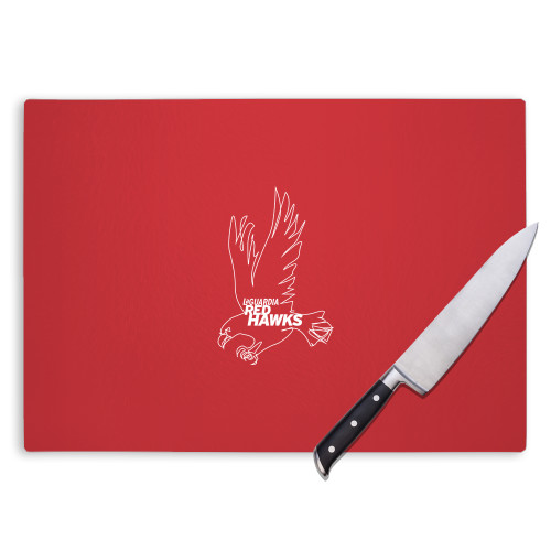 Cutting Board-LaGuardia CC Red Hawk Logo