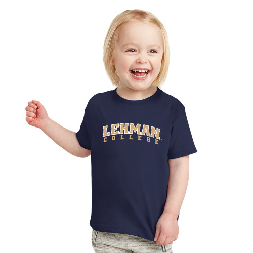 Toddler Navy T Shirt-Arched Lehman College