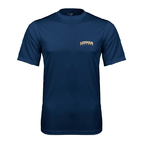 College Navy Performance Tee-Arched Lehman College