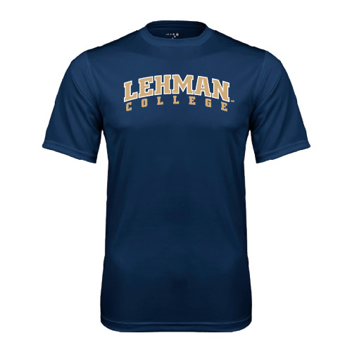 College Navy Performance Tee-Arched Lehman College
