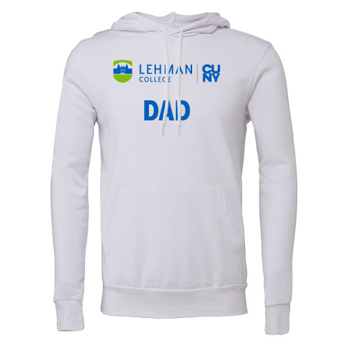 Bella + Canvas White Fleece Hood-Lehman College Dad