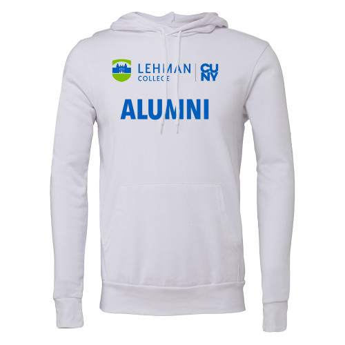 Bella + Canvas White Fleece Hood-Lehman College Alumni