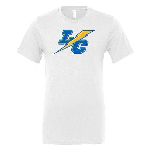 College Bella + Canvas White Jersey Cotton T Shirt-LC Mark