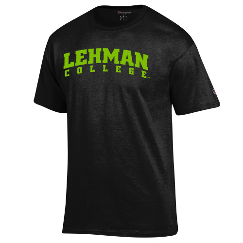 Champion Black T Shirt-Arched Lehman College