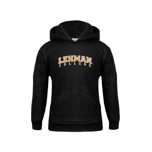 College Youth Black Fleece Hoodie-Arched Lehman College