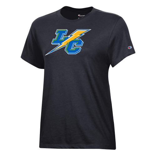 Champion Womens Black Core Short Sleeve Tee-LC Mark