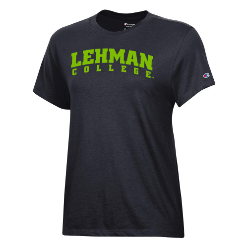 Champion Womens Black Core Short Sleeve Tee-Arched Lehman College