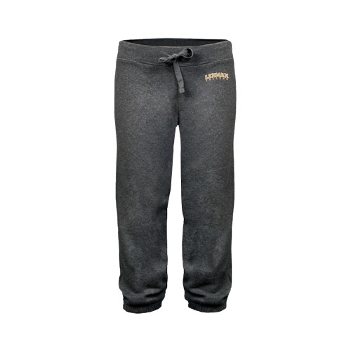 College ENZA Womens Dark Heather Banded Fleece Capri-Arched Lehman College