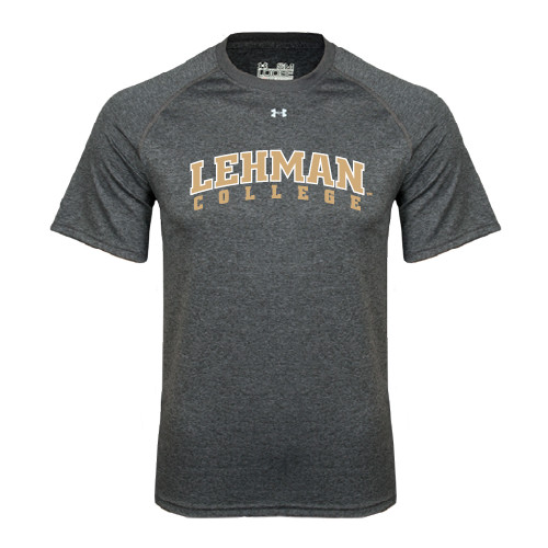 College Under Armour Carbon Heather Tech Tee-Arched Lehman College