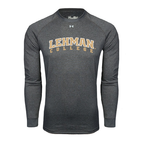College Under Armour Carbon Heather Long Sleeve Tech Tee-Arched Lehman College