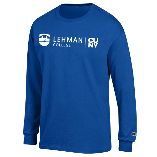 Champion Royal Long Sleeve T Shirt-Lehman College CUNY