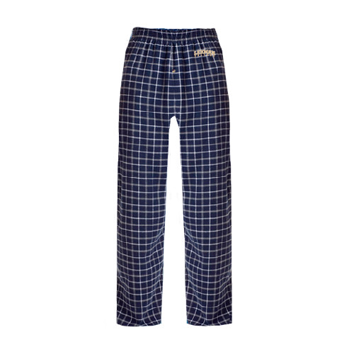 College Navy/White Flannel Pajama Pant-Arched Lehman College