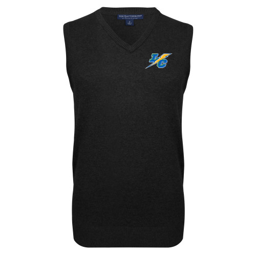 Black VNeck Sweater Vest-LC Mark