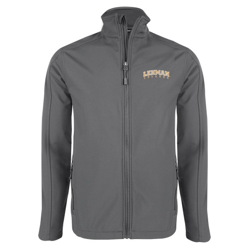 College Charcoal Softshell Jacket-Arched Lehman College