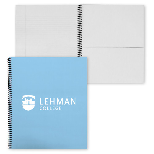 College Spiral Notebook w/Black Coil-Lehman College Horizontal