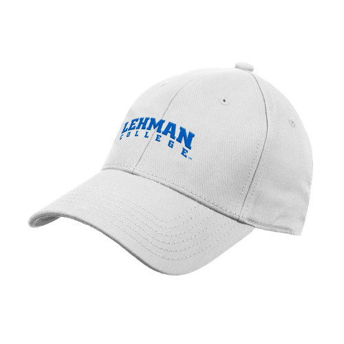 White Structured Adjustable Pro Style Hat-Arched Lehman College
