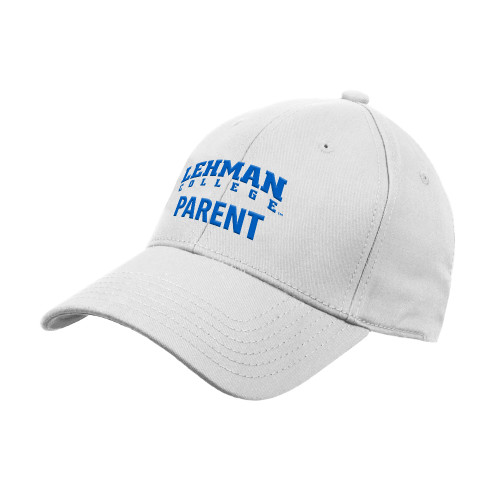 White Structured Adjustable Pro Style Hat-Lehman College Parent