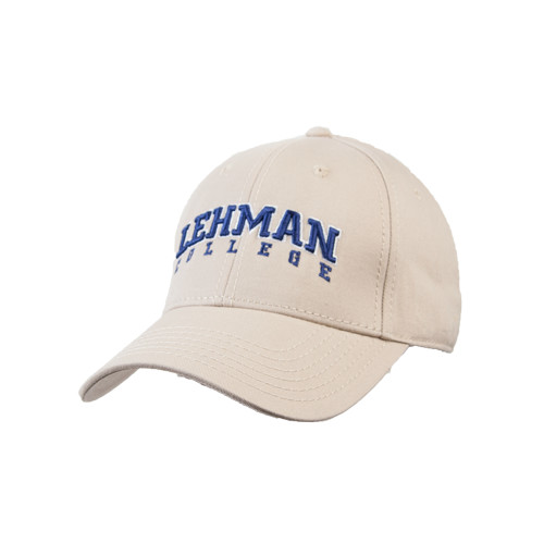 College Khaki Structured Adjustable Pro Style Hat-Lehman College Softball