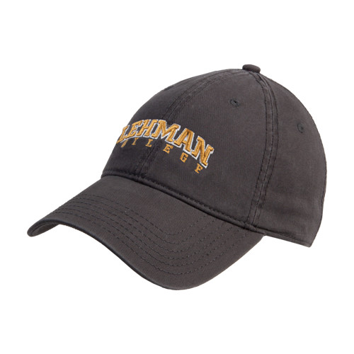 College Charcoal Unstructured Adjustable Low Profile Hat-Arched Lehman College