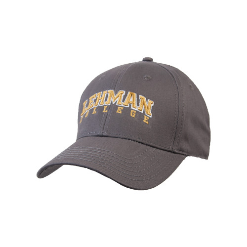 College Charcoal Structured Adjustable Pro Style Hat-Arched Lehman College