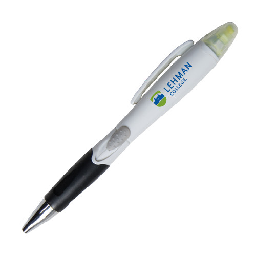 College Blossom White Pen/Highlighter-Flat University Mark
