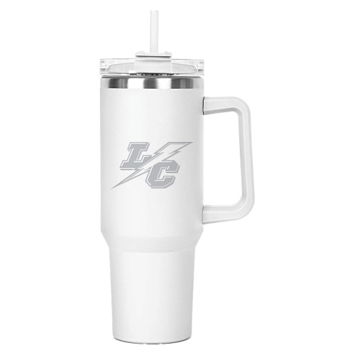 Hippo White Mug & Straw Lid with Twist Closure 40 oz-LC Mark Engraved
