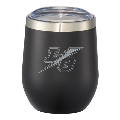 Corzo Vacuum Insulated Black Cup 12oz-LC Mark Reversed Engraved