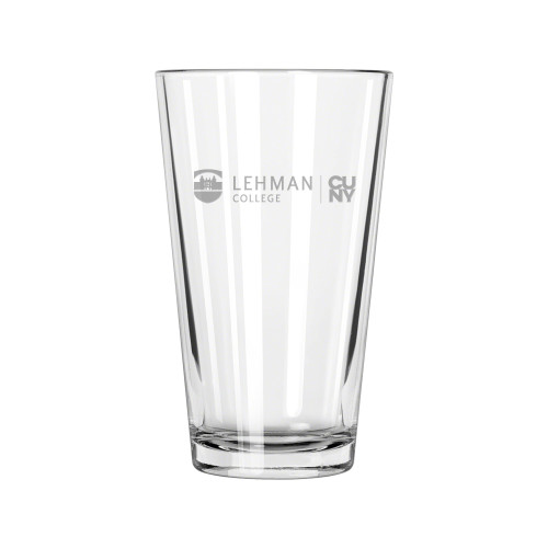 College Libbey Glass 16oz-Lehman College CUNY Horizontal Engraved