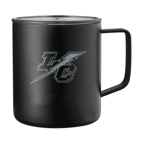 Rover Camp Vacuum Insulated Black Mug 14oz-LC Mark Reversed Engraved