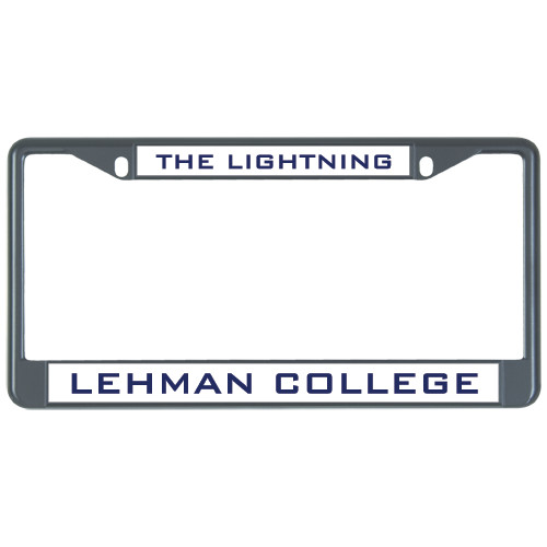 College Metal License Plate Frame in Black-Mascot