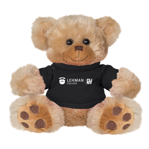 Plush Big Paw 8 1/2 inch Brown Bear w/Black Shirt-Lehman College CUNY
