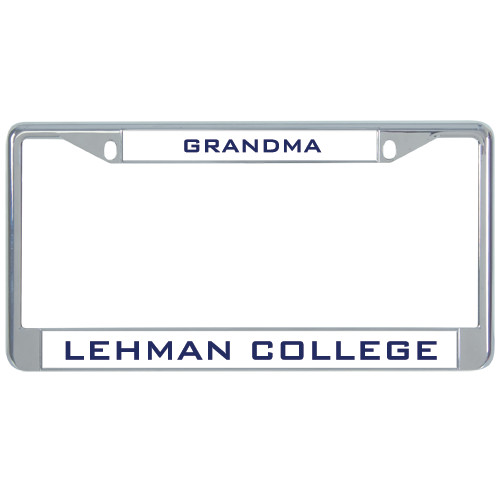 College Metal License Plate Frame in Chrome-Grandma 