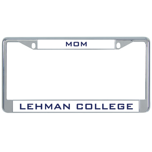 College Mom Metal License Plate Frame in Chrome-Mom