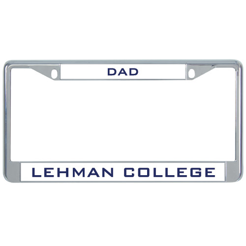 College Dad Metal License Plate Frame in Chrome-Dad