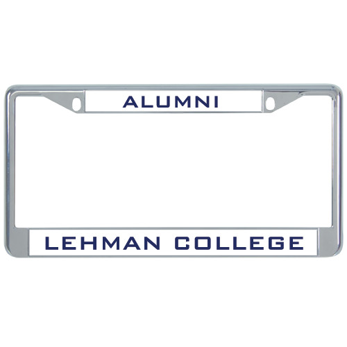 College Alumni Metal License Plate Frame in Chrome-Alumni