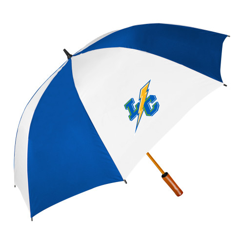 64 Inch Royal/White Umbrella-LC Mark