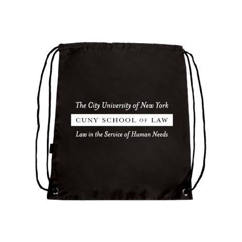 Black Drawstring Backpack-Official Logo