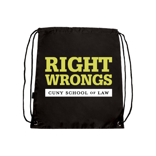 Black Drawstring Backpack-Right Wrongs