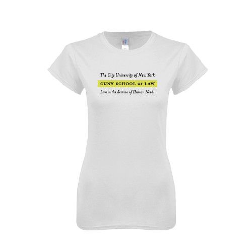 Next Level Womens White Boyfriend Tee-Official Logo