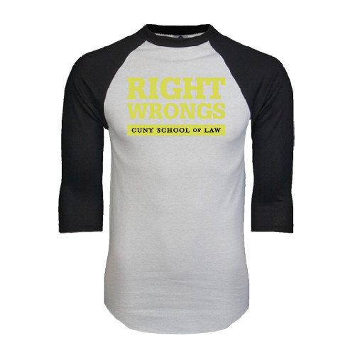 White/Black Raglan Baseball T Shirt-Right Wrongs