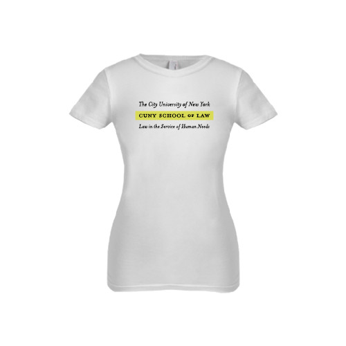 Next Level Girls White Fashion Fit T Shirt-Official Logo